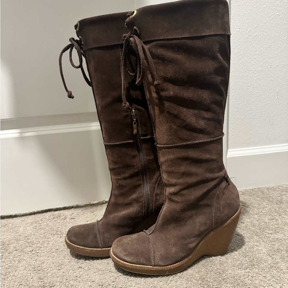 Schutz Brown Suede Boots